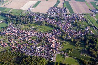 Scheibenhard dans le département Bas Rhin, France d'en haut