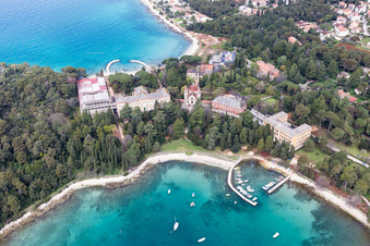 Enregistrement par drone de Rovinj dans le département Gespanschaft Istrien, Croatie