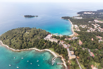 Rovinj dans le département Gespanschaft Istrien, Croatie d'un drone