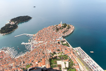 Photographie aérienne de Rovinj dans le département Gespanschaft Istrien, Croatie