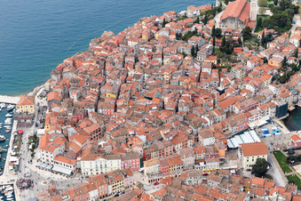 Rovinj dans le département Gespanschaft Istrien, Croatie hors des airs