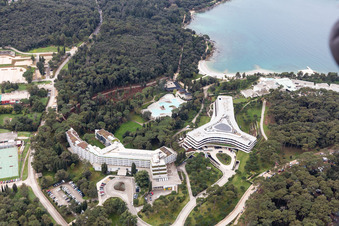 Rovinj dans le département Gespanschaft Istrien, Croatie depuis l'avion