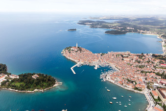 Enregistrement par drone de Rovinj dans le département Gespanschaft Istrien, Croatie