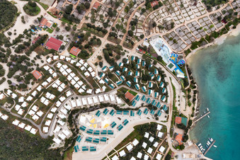 Rovinj dans le département Gespanschaft Istrien, Croatie d'un drone