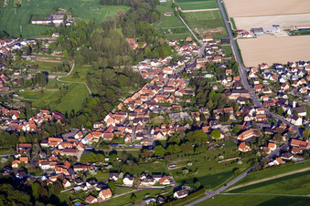 Scheibenhard dans le département Bas Rhin, France vue du ciel