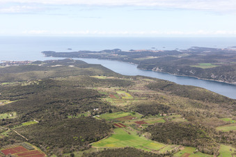 Rovinjsko Selo dans le département Gespanschaft Istrien, Croatie depuis l'avion
