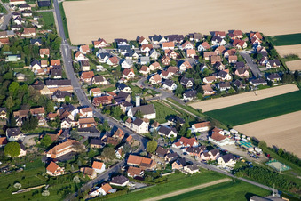 Vue oblique de Scheibenhardt à Scheibenhard dans le département Bas Rhin, France