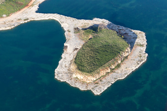 Vue oblique de Umag dans le département Gespanschaft Istrien, Croatie
