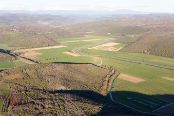 Vue oblique de Nova Vas dans le département Gespanschaft Istrien, Croatie