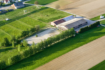 Vue oblique de Seebach dans le département Bas Rhin, France