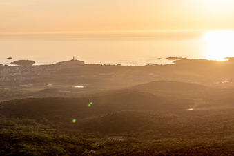 Rovinj dans le département Gespanschaft Istrien, Croatie d'en haut