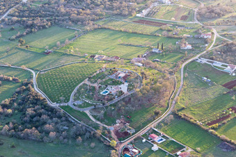 Vue oblique de Spanidiga dans le département Gespanschaft Istrien, Croatie