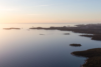 Rovinj dans le département Gespanschaft Istrien, Croatie vue du ciel
