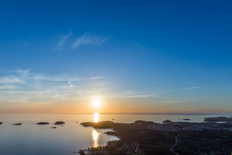 Vue d'oiseau de Polari dans le département Gespanschaft Istrien, Croatie