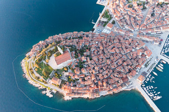 Rovinj dans le département Gespanschaft Istrien, Croatie d'en haut