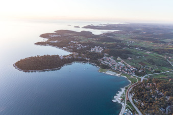 Image drone de Rovinj dans le département Gespanschaft Istrien, Croatie