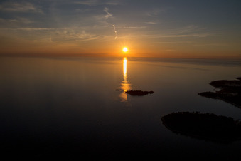 Rovinj dans le département Gespanschaft Istrien, Croatie vu d'un drone