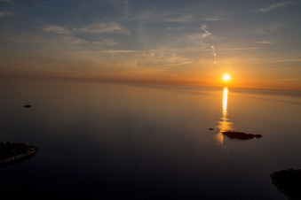 Vue aérienne de Rovinj dans le département Gespanschaft Istrien, Croatie
