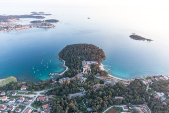 Rovinj dans le département Gespanschaft Istrien, Croatie vue d'en haut