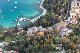 Vue d'oiseau de Rovinj dans le département Gespanschaft Istrien, Croatie