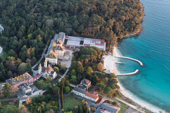 Enregistrement par drone de Rovinj dans le département Gespanschaft Istrien, Croatie