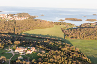 Stancija Valkanela dans le département Gespanschaft Istrien, Croatie depuis l'avion