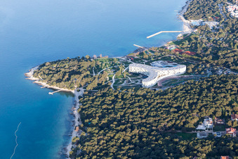 Vue aérienne de Rovinj dans le département Gespanschaft Istrien, Croatie