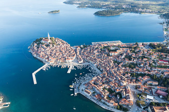 Rovinj dans le département Gespanschaft Istrien, Croatie d'en haut