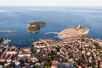 Vue oblique de Štanga dans le département Gespanschaft Istrien, Croatie