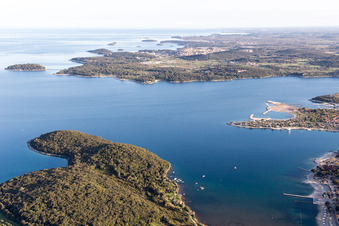 Enregistrement par drone de Rovinj dans le département Gespanschaft Istrien, Croatie