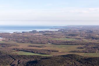 Vue aérienne de Flengi dans le département Gespanschaft Istrien, Croatie