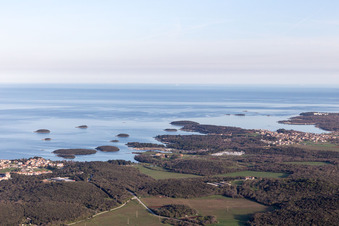 Vue oblique de Flengi dans le département Gespanschaft Istrien, Croatie