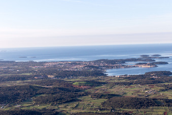 Vue oblique de Vrsar dans le département Gespanschaft Istrien, Croatie