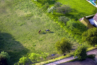 Vue oblique de Schœnenbourg dans le département Bas Rhin, France