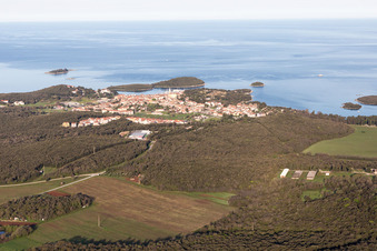 Flengi dans le département Gespanschaft Istrien, Croatie depuis l'avion