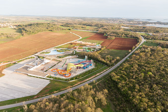 Vue oblique de Poreč dans le département Gespanschaft Istrien, Croatie