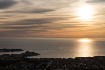 Vue oblique de Vrvari dans le département Gespanschaft Istrien, Croatie