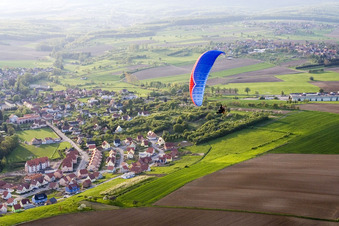 Image drone de Hohwiller dans le département Bas Rhin, France