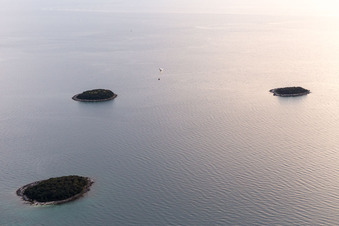 Vue d'oiseau de Funtana dans le département Gespanschaft Istrien, Croatie