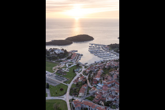 Enregistrement par drone de Vrsar dans le département Gespanschaft Istrien, Croatie