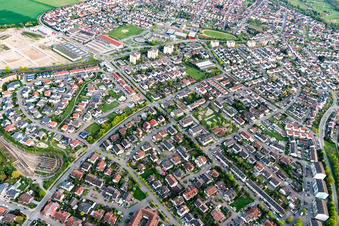 Quartier Linkenheim in Linkenheim-Hochstetten dans le département Bade-Wurtemberg, Allemagne hors des airs