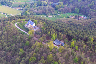 Photographie aérienne de Chapelle Sainte-Anne vue du nord à Burrweiler dans le département Rhénanie-Palatinat, Allemagne
