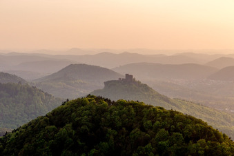 Image drone de Château de Trifels à Annweiler am Trifels dans le département Rhénanie-Palatinat, Allemagne