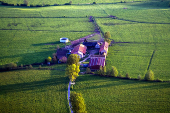 Vue aérienne de Mertzwiller dans le département Bas Rhin, France