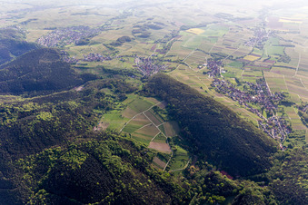 Vue aérienne de Pleisweiler-Oberhofen dans le département Rhénanie-Palatinat, Allemagne