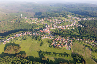 Vue aérienne de Goetzenbruck dans le département Moselle, France