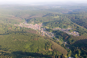Vue aérienne de Cherche à Soucht dans le département Moselle, France
