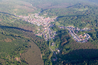 Vue aérienne de Cherche à Soucht dans le département Moselle, France