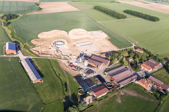 Vue aérienne de Gros-Réderching dans le département Moselle, France