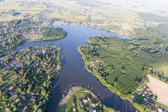 Vue oblique de Étang du Marais à Hilsprich dans le département Moselle, France